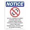 Signmission OSHA Notice, 7" Height, No Cell Phones Allowed Sign With Symbol, 7" X 5", Portrait OS-NS-D-57-V-14422 - alternate 1